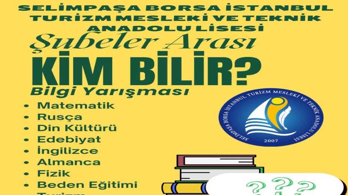 ''KİM BİLİR'' Bilgi yarışması Bugün.